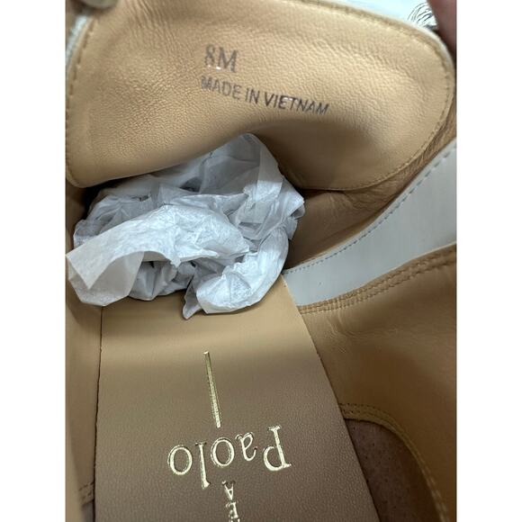 LINEA PAOLO Felicia III Wedge Platform Sneaker Metallic Gold Snake Leopard 8 - Picture 7 of 8